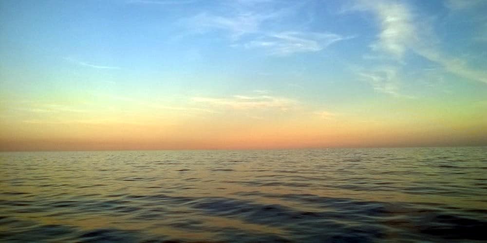 navigation dans l'océan, calme