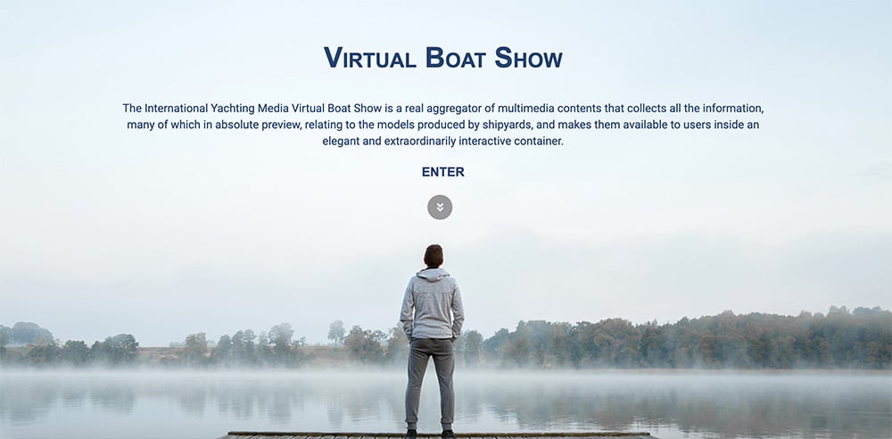 virtual boat show, page d'accueil