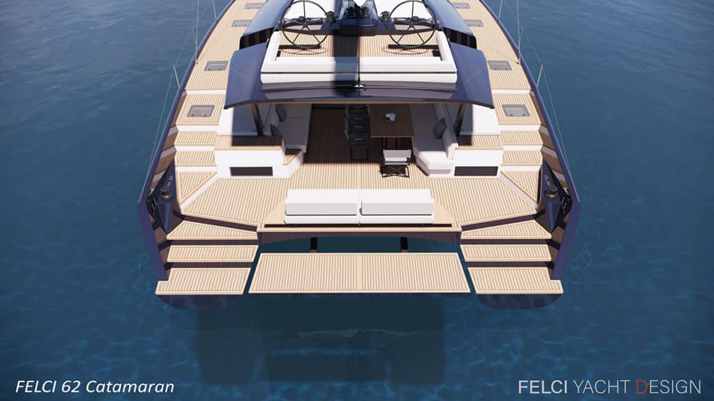 Felci 63 Catamaran poupe