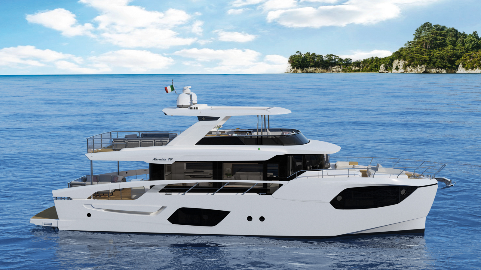 Absolute Navetta 70 vue latérale