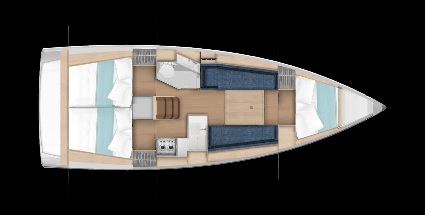 Version B1 trois cabines lounge